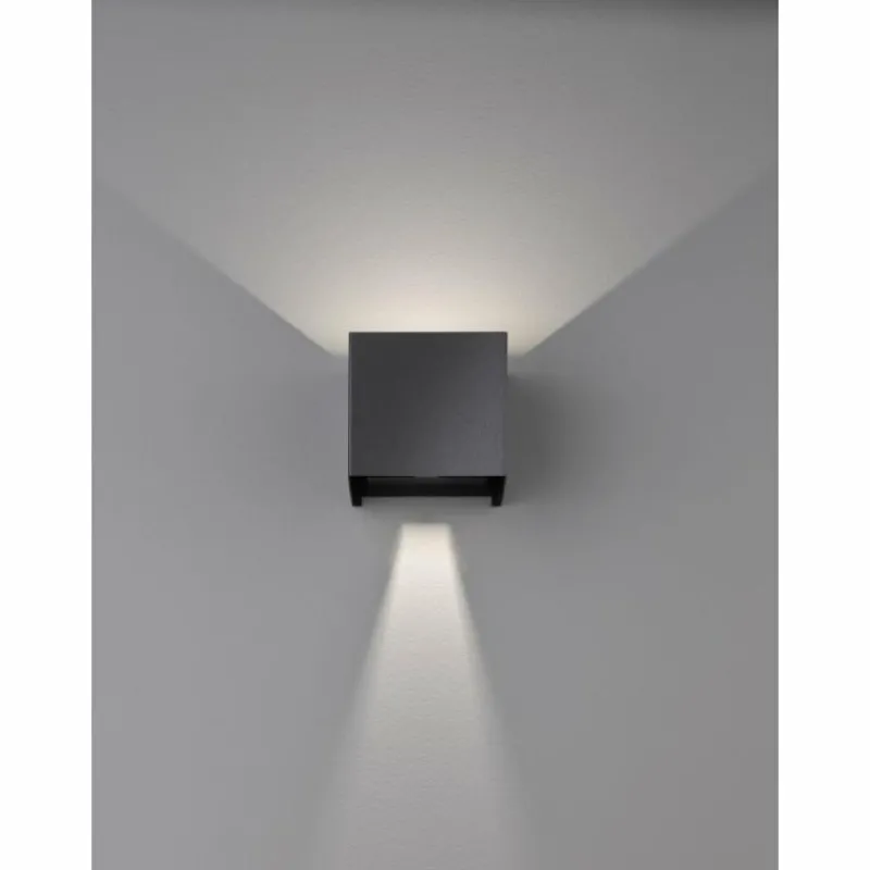 Luminaires Fischer & Honsel Applique murale Fischer & Honsel Wall LED Noir, 2 lumières* Éclairage Led