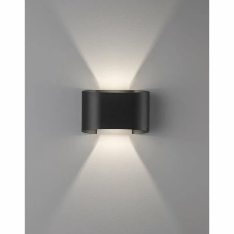 Luminaires Fischer & Honsel Applique murale Fischer & Honsel Wall LED Noir, 2 lumières* Éclairage Led