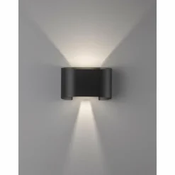 Luminaires Fischer & Honsel Applique murale Fischer & Honsel Wall LED Noir, 2 lumières* Éclairage Led