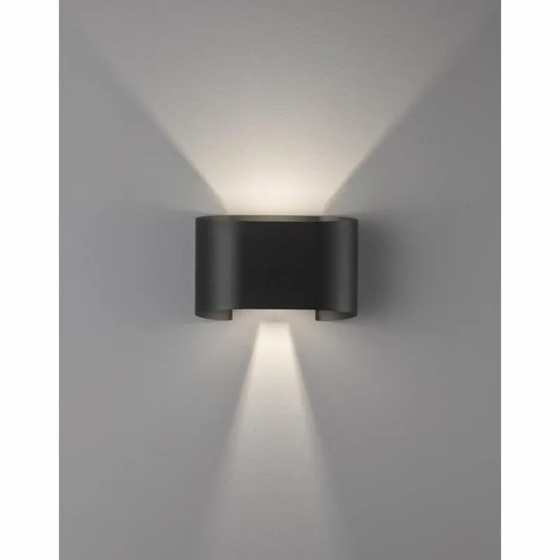 Luminaires Fischer & Honsel Applique murale Fischer & Honsel Wall LED Noir, 2 lumières* Éclairage Led