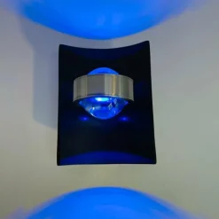 Luminaires Fischer & Honsel Applique murale Fischer & Honsel Bondy LED Noir, 1 lumière, Changeur de couleurs* Éclairage Led