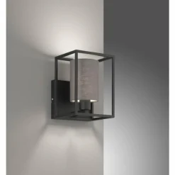 Lampes En Tissu-Luminaires Fischer & Honsel Applique murale Fischer & Honsel Gilli Noir, 1 lumière