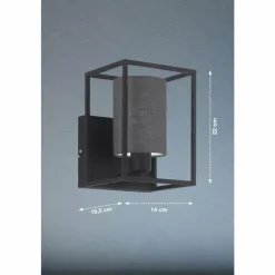 Lampes En Tissu-Luminaires Fischer & Honsel Applique murale Fischer & Honsel Gilli Noir, 1 lumière