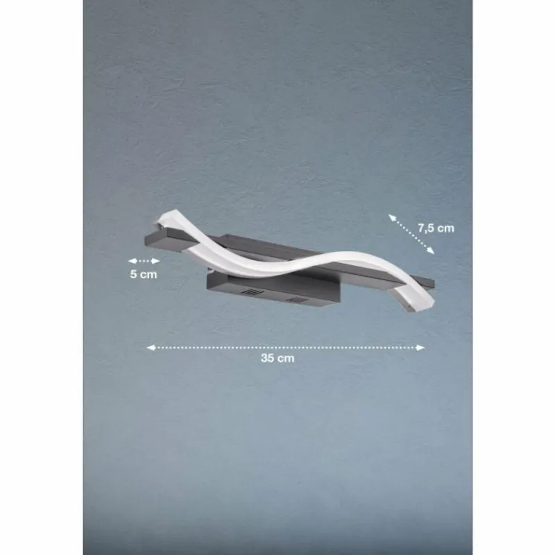 Luminaires Fischer & Honsel Applique murale Fischer & Honsel Bridge LED Noir, 1 lumière* Éclairage Led