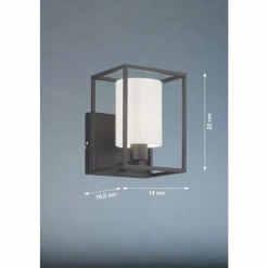 Lampes En Tissu-Luminaires Fischer & Honsel Applique murale Fischer & Honsel Gilli Noir, 1 lumière