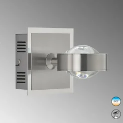 Luminaires Fischer & Honsel Applique murale Fischer & Honsel Cluedo LED Nickel mat, 1 lumière* Appliques