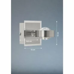 Luminaires Fischer & Honsel Applique murale Fischer & Honsel Cluedo LED Nickel mat, 1 lumière* Appliques