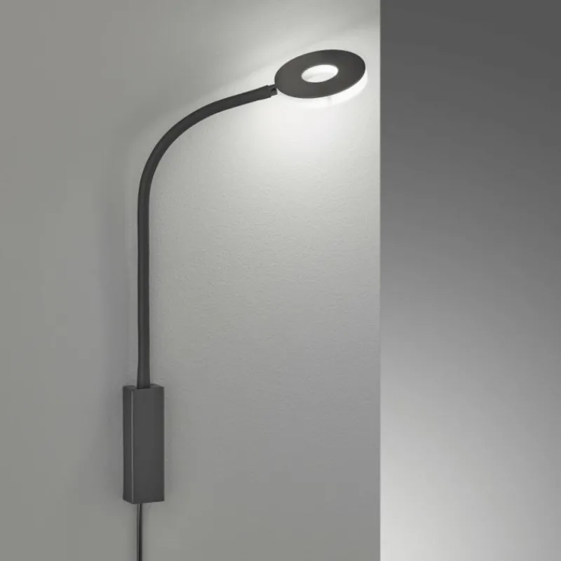 Luminaires Fischer & Honsel Applique murale Fischer & Honsel Cama LED Noir, 1 lumière* Éclairage Led