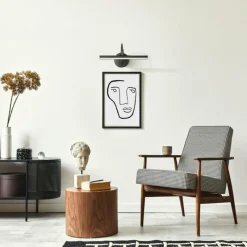 Luminaires Fischer & Honsel Applique murale Fischer & Honsel Nami LED Noir, 1 lumière* Éclairage Led