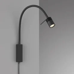 Luminaires Fischer & Honsel Applique murale Fischer & Honsel Seng LED Noir, 1 lumière* Éclairage Led