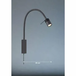 Luminaires Fischer & Honsel Applique murale Fischer & Honsel Seng LED Noir, 1 lumière* Éclairage Led