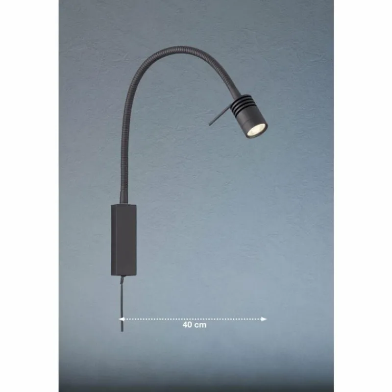 Luminaires Fischer & Honsel Applique murale Fischer & Honsel Seng LED Noir, 1 lumière* Éclairage Led