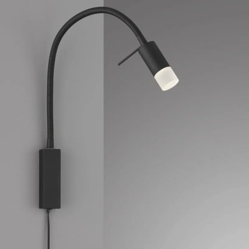 Luminaires Fischer & Honsel Applique murale Fischer & Honsel Seng LED Noir, 1 lumière* Éclairage Led