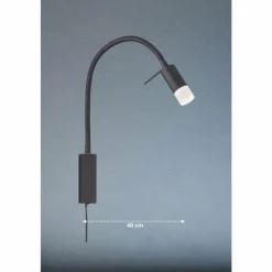 Luminaires Fischer & Honsel Applique murale Fischer & Honsel Seng LED Noir, 1 lumière* Éclairage Led