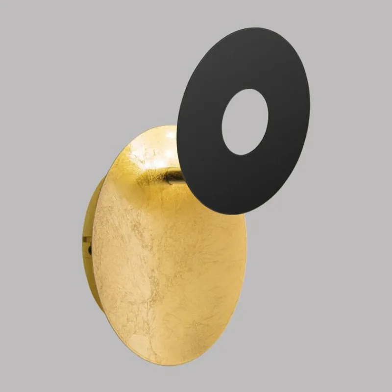 Lampes Dorées-Luminaires Fischer & Honsel Applique murale Fischer & Honsel Hennes LED Or, Noir, 1 lumière