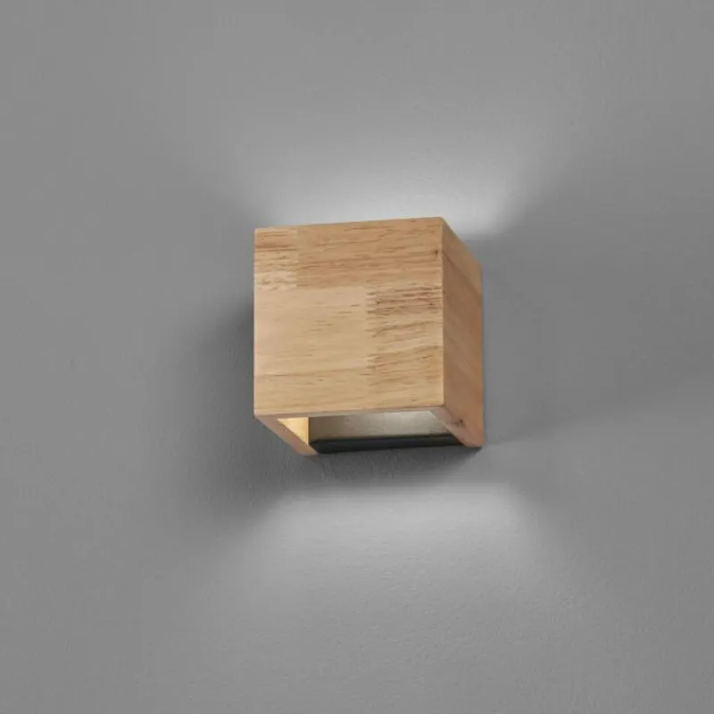 Lampes En Bois-Luminaires Fischer & Honsel Applique murale Fischer & Honsel Paloma LED Bois clair, 1 lumière