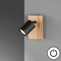 Luminaires Fischer & Honsel Applique murale Fischer & Honsel Holton LED Noir, 1 lumière* Éclairage Led