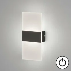 Luminaires Fischer & Honsel Applique murale Fischer & Honsel Foder LED Noir, 1 lumière* Éclairage Led