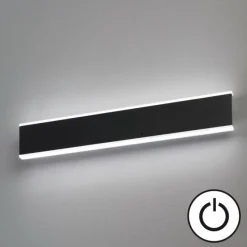 Luminaires Fischer & Honsel Applique murale Fischer & Honsel Muur LED Noir, 1 lumière