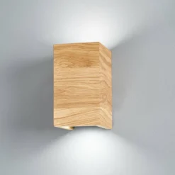 Lampes En Bois-Luminaires Fischer & Honsel Applique murale Fischer & Honsel SHINE-WOOD Écru, 2 lumières