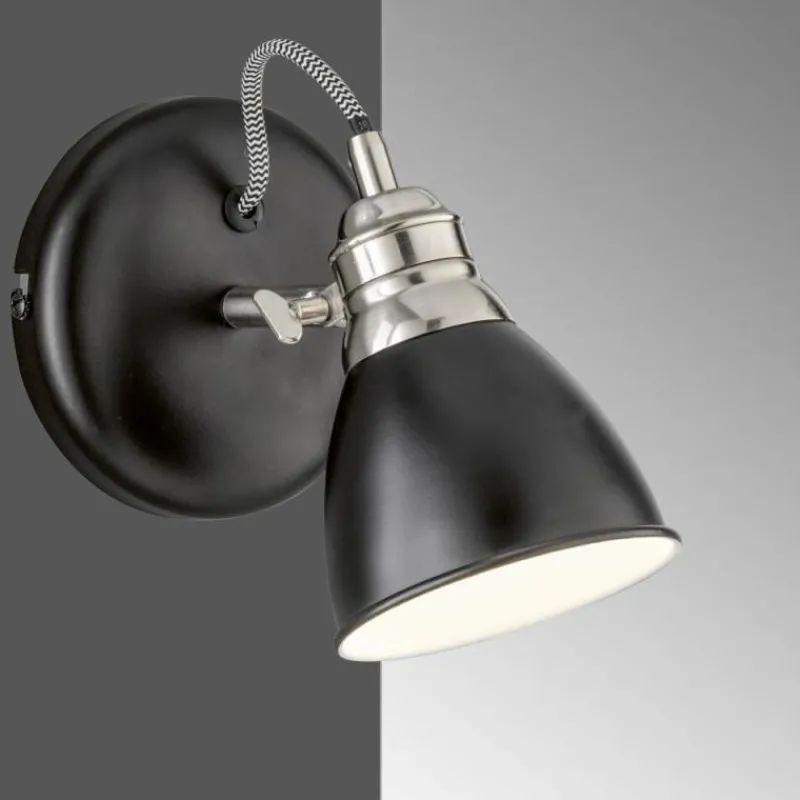 Luminaires Fischer & Honsel Applique murale Fischer-Honsel Wales Noir, 1 lumière* Appliques