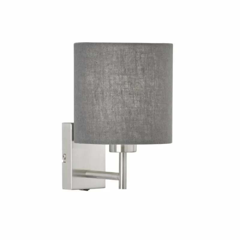Lampes En Tissu-Luminaires Fischer & Honsel Applique murale Fischer-Honsel Dreamer Nickel mat, 1 lumière