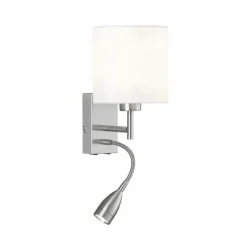 Lampes En Tissu-Luminaires Fischer & Honsel Applique murale Fischer-Honsel Dreamer Nickel mat, 1 lumière