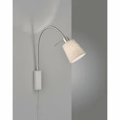 Lampes En Tissu-Luminaires Fischer & Honsel Applique murale Fischer-Honsel Wolke Nickel mat, 1 lumière