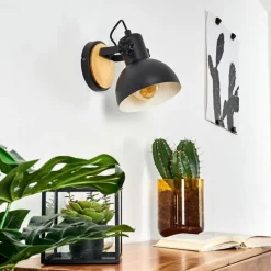 Luminaires Scandinaves-hofstein Applique murale Flagstaff Bois clair, Noir, 1 lumière