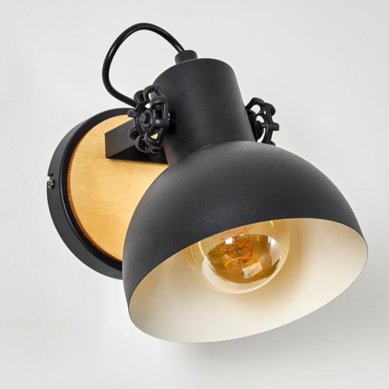 Luminaires Scandinaves-hofstein Applique murale Flagstaff Bois clair, Noir, 1 lumière