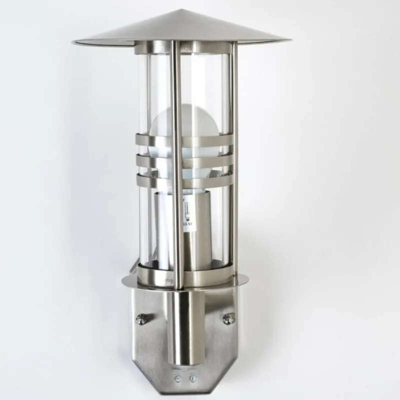 hofstein Applique murale FORLI Acier inoxydable, 1 lumière, Détecteur de mouvement