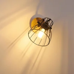 Lampes Vintages & Rétros-hofstein Applique murale Forshaga Brun, 1 lumière