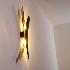 Lampes Dorées-hofstein Applique murale Forsheda Noir, 2 lumières