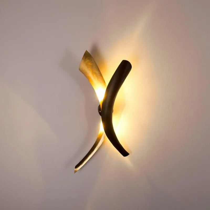 Lampes Dorées-hofstein Applique murale Forsheda Noir, 2 lumières