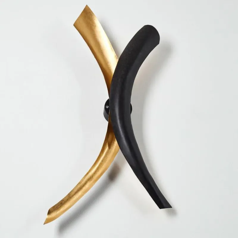 Lampes Dorées-hofstein Applique murale Forsheda Noir, 2 lumières