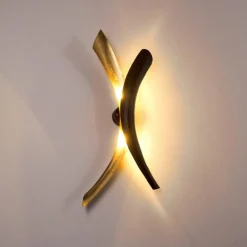 Lampes Dorées-hofstein Applique murale Forsheda Noir, 2 lumières