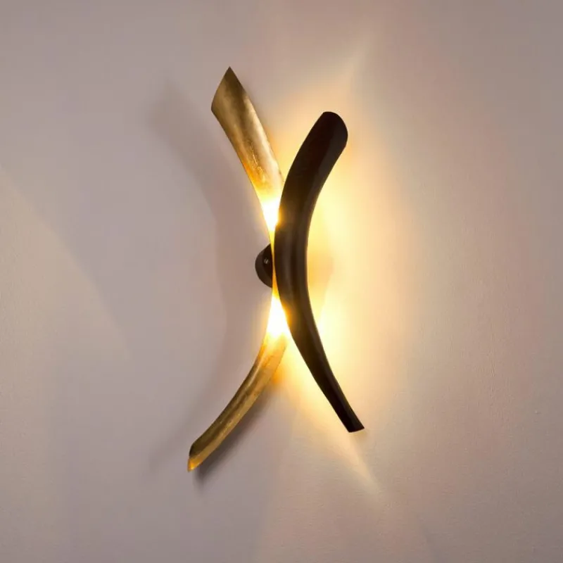 Lampes Dorées-hofstein Applique murale Forsheda Noir, 2 lumières