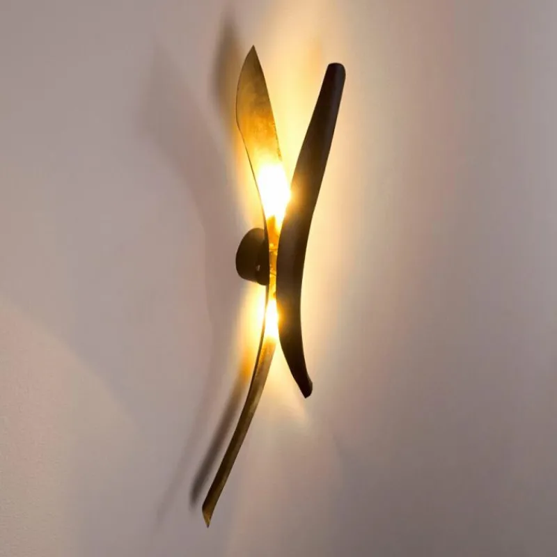 Lampes Dorées-hofstein Applique murale Forsheda Noir, 2 lumières