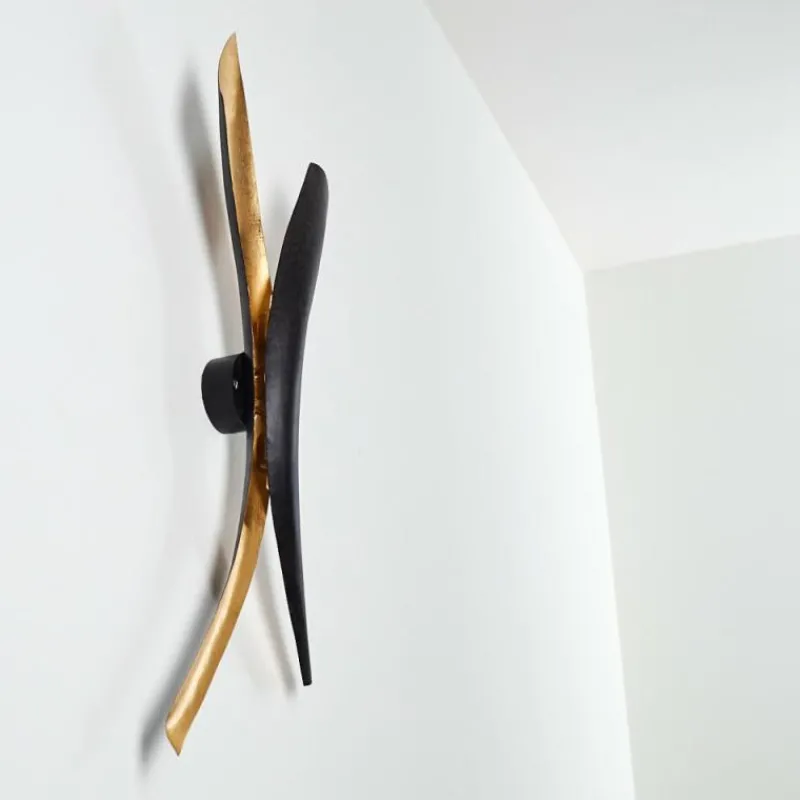 Lampes Dorées-hofstein Applique murale Forsheda Noir, 2 lumières