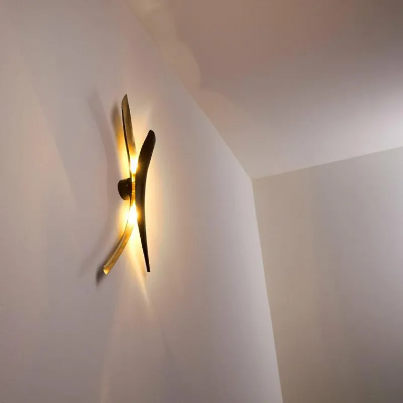 Lampes Dorées-hofstein Applique murale Forsheda Noir, 2 lumières