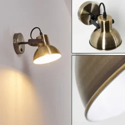 Lampes Dorées-hofstein Applique murale Fresno Noir doré, 1 lumière