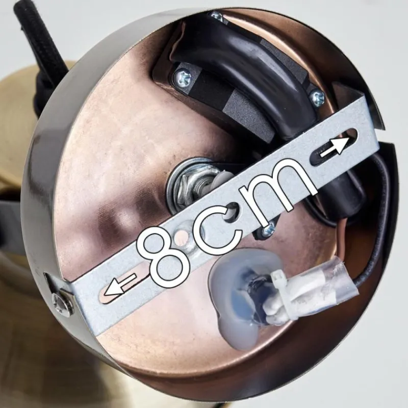 Lampes Dorées-hofstein Applique murale Fresno Noir doré, 1 lumière