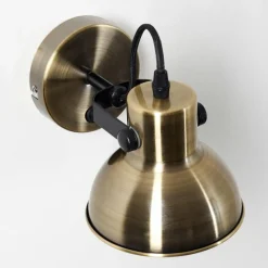 Lampes Dorées-hofstein Applique murale Fresno Noir doré, 1 lumière