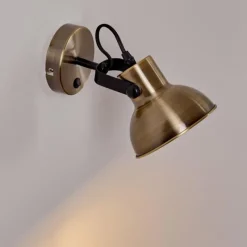 Lampes Dorées-hofstein Applique murale Fresno Noir doré, 1 lumière