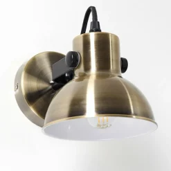 Lampes Dorées-hofstein Applique murale Fresno Noir doré, 1 lumière