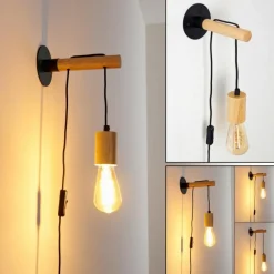 Lampes Vintages & Rétros-hofstein Applique murale Frio Brun, Noir, 1 lumière