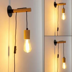 Lampes Vintages & Rétros-hofstein Applique murale Frio Brun, Noir, 1 lumière