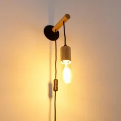 Lampes Vintages & Rétros-hofstein Applique murale Frio Brun, Noir, 1 lumière