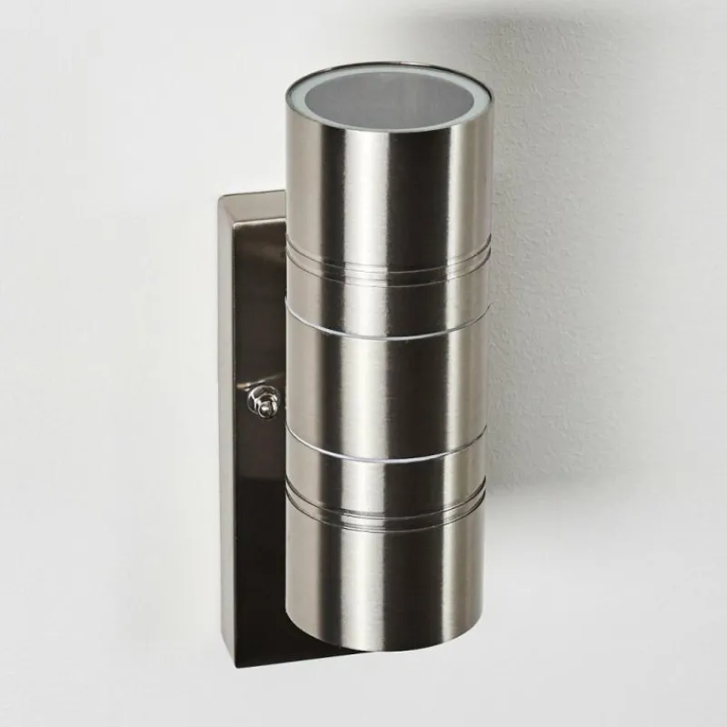 hofstein Applique murale Froslev LED Chrome, 2 lumières, Détecteur de mouvement