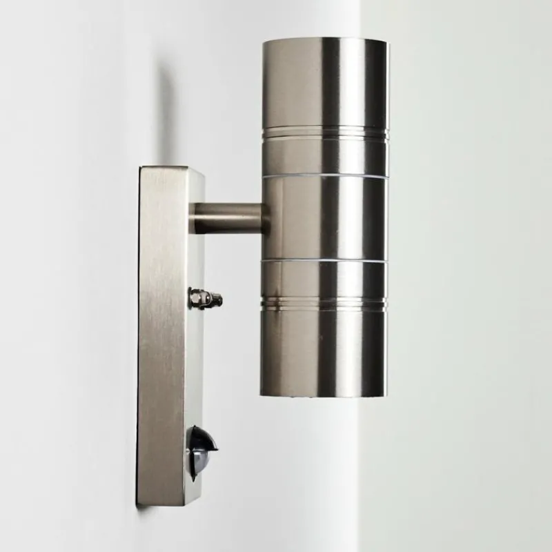 hofstein Applique murale Froslev LED Chrome, 2 lumières, Détecteur de mouvement